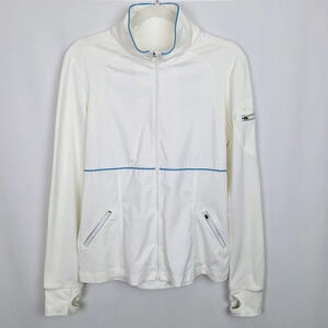 ATHLETA Athletic Athlesure Reflective Running Workout  Full Zip Up Jacket sz.M